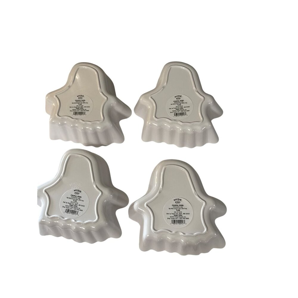 Target Set of 4 Hide & Eek! 18 Oz Smiling Ghost Halloween Snack Bowls Melamine - Picture 2 of 6